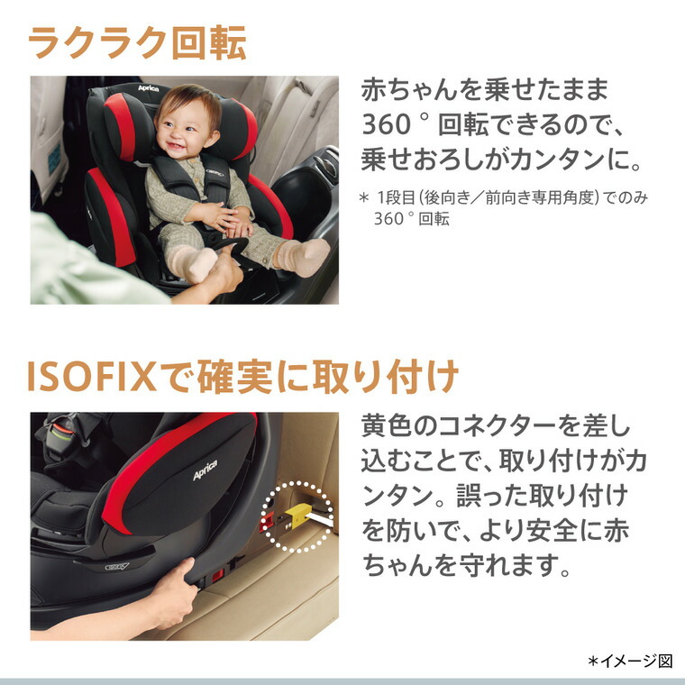 即納 チャイルドシート アップリカ フラディア プラス プレミアム アップリカ / ISOFIX 回転式 【R129適合 ISOFIX 新生児から使える】