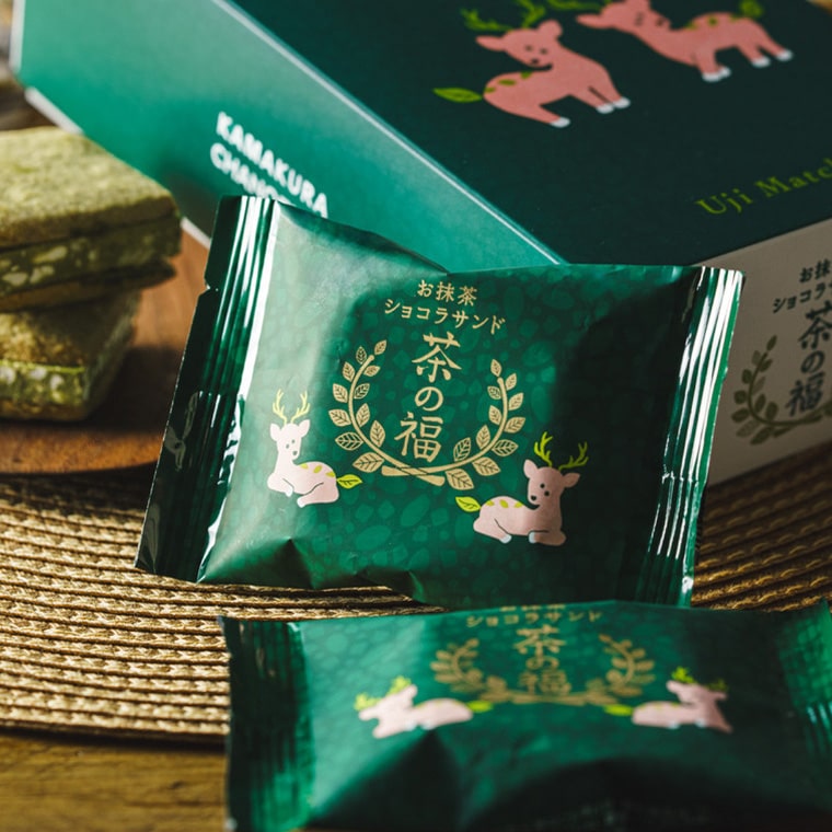 お抹茶ショコラサンド 8個入 茶の福 KAMAKURA 鎌倉五郎 宇治抹茶 マカダミアナッツ クッキーサンド 抹茶スイーツ 個包装
