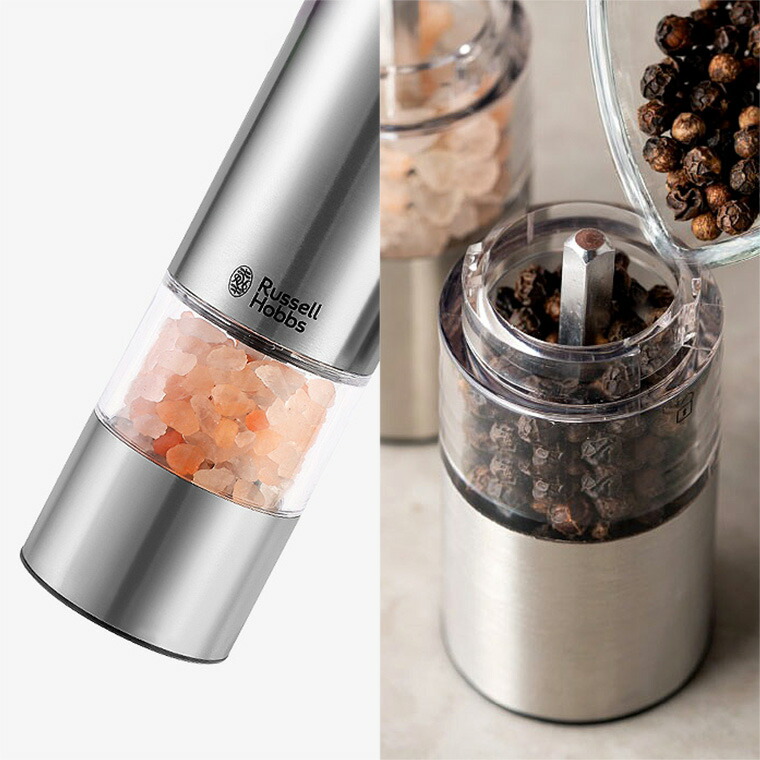 2026年モデル ラッセルホブス russell hobbs 電動ミル ソルト&ペッパー ミニ シルバー 7935JP