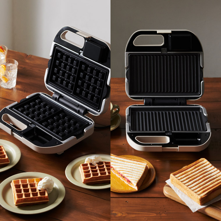ビタントニオ Vitantonio ワッフル＆ホットサンドベーカー ブラック VWH-600 / ホットサンドメーカー