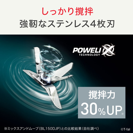 ティファール T-fal ブレンダー ミックス＆ドリンク ネオ ホワイト 700mL 食洗機対応 BL1601JP