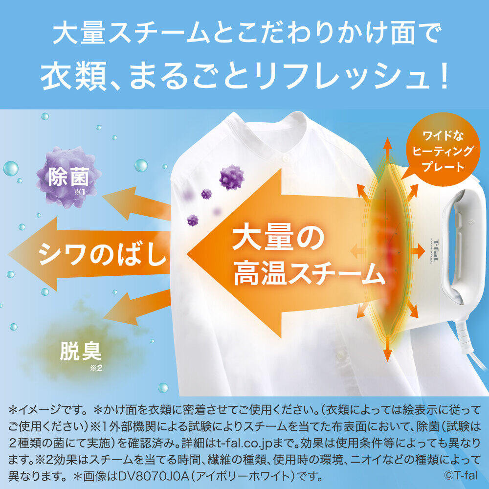 ティファール T-fal スチーム ラフレ DV8076J0 マットブラック 衣類スチーマー