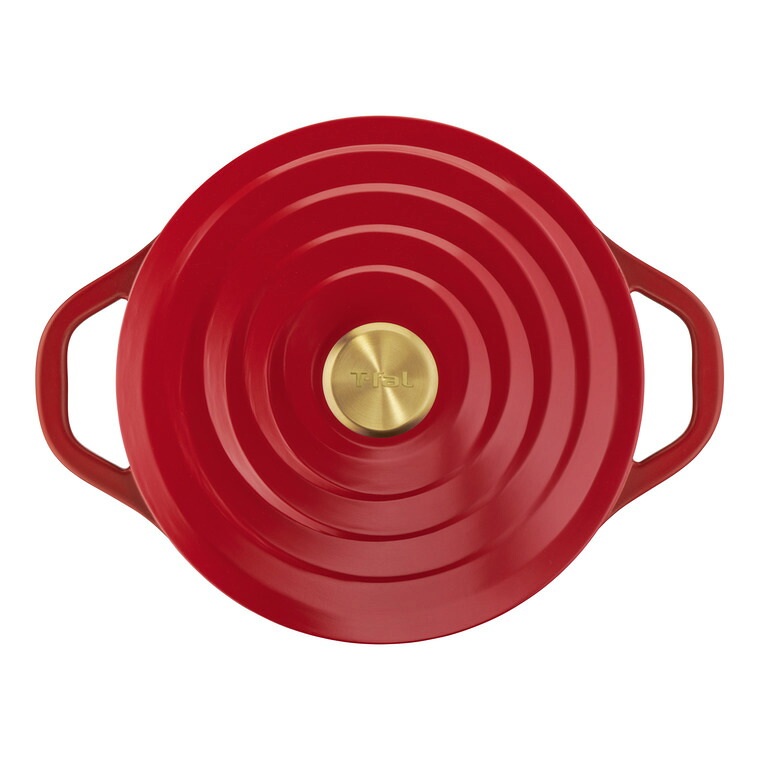 ティファール T-fal キャストライン エアココット フレーズレッド IHココット鍋 24cm E28646 IH対応 ガス火対応 食洗機対応 オーブン可
