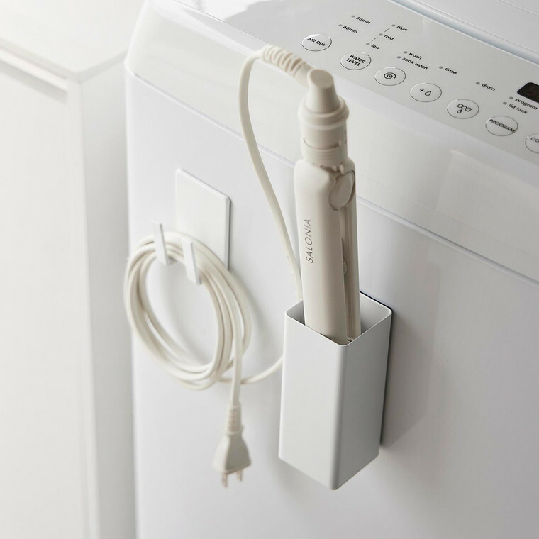 tower マグネットヘアーアイロン&コードホルダー タワー 山崎実業 10527 10528 / ホワイト