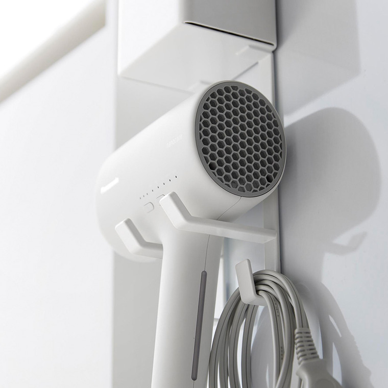 tower マグネットドライヤー&ヘアーアイロンホルダー タワー 山崎実業 10547 10548 / ホワイト