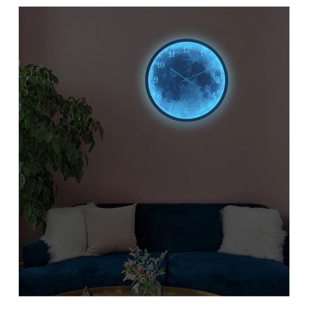 発光月型掛け時計 12888n23 ブラック