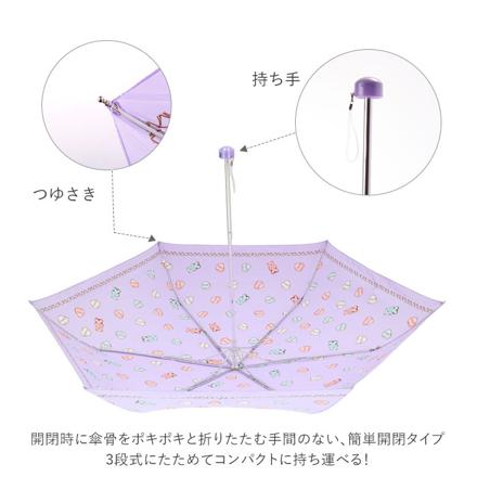 アテイン ATTAIN 女児軽量ミニポンジー 折りたたみ傘55ｃｍ 5204アイスクリームサックス