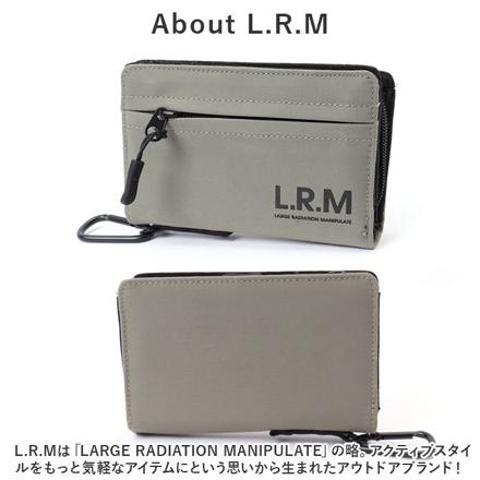 L.R.M ナイロン隠しジップミドル財布 ミドル財布 ライトグレー