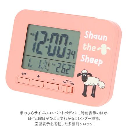 キャラクター 電波おき時計 時計 ショーン/ピンク