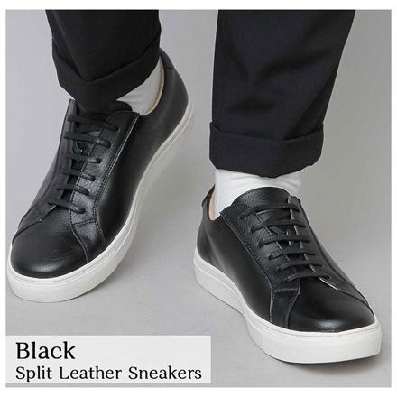 gLabeLLa SpLit Leather SneakerS Mサイズ(26.0-26.5cM) BLACK