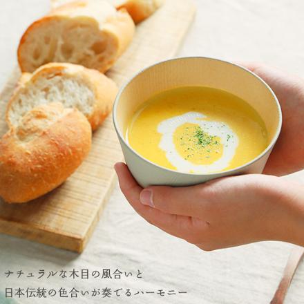 やさしい彩り 抗菌 汁椀 くるみ