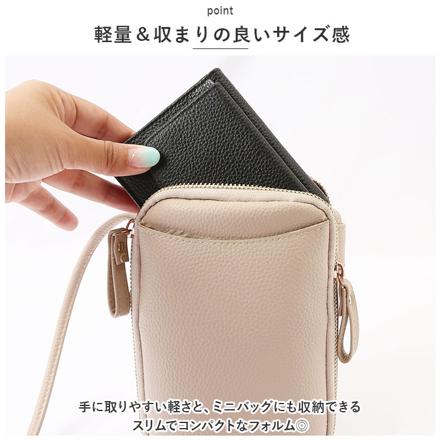LIZDAYS 二つ折りスリム本革財布 ブラック