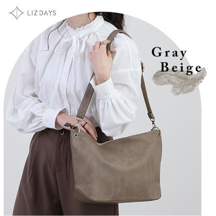 LIZDAYS ワンショルダーバッグ ショルダーバッグ GBE.グレーベージュ