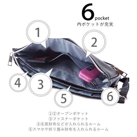 合皮クリア PVCポケット サコッシュ イエロー