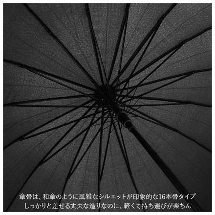 Natural basic レディース 傘 55cm 16本骨 無地 PINKBEIGE