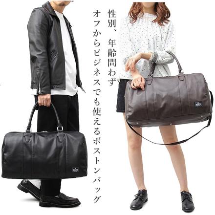 REGiSTA PU LEATHER BOSTON BAG Lサイズ BLACK