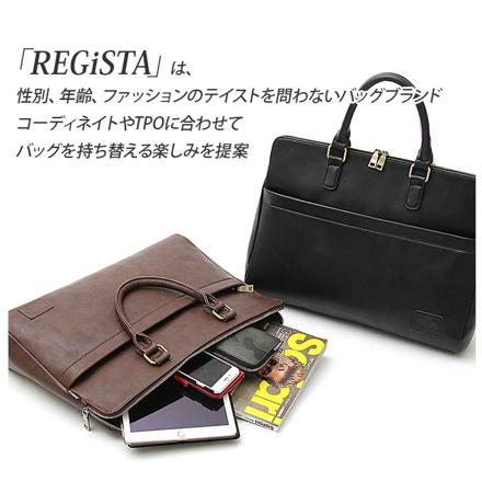 SYNTHETIC LEATHER BRIEFCASE ビジネスバッグ BLACK(スムース)