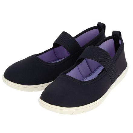Pansy 2104 ストラップニットパンプス LL(24.5cm-25.0cm) ブラック