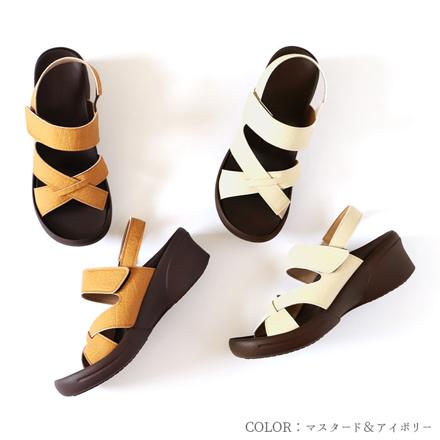 Re:getA リゲッタ R-2682 サンダル M(23.0-23.5cM) レッドブラウン