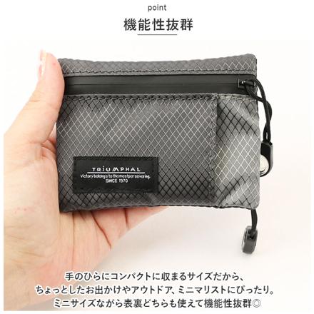 ナイロンコインケース ネイビーXレッド