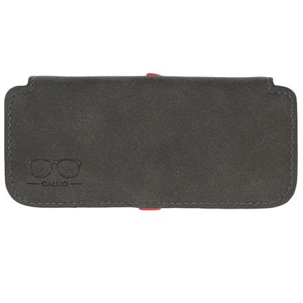 スリム メガネケース スエード調・レザー調 レッド