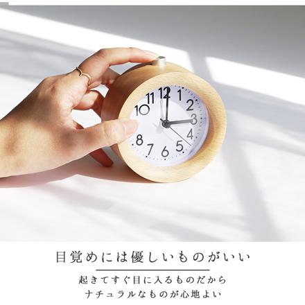 木製置き時計 c0310 八角型 ブラウン