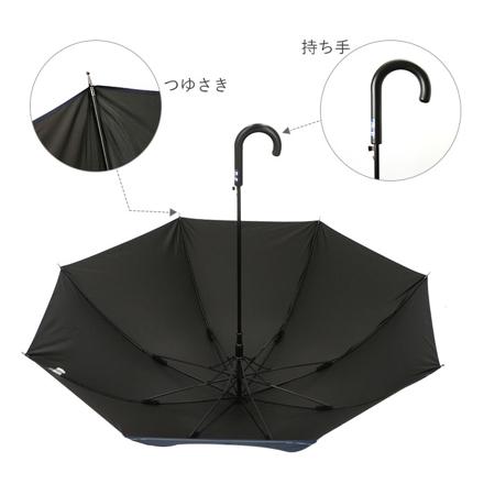 UPF50 雨晴兼用 長傘65cM 雨晴兼用長傘 ラインボーダーネイビー