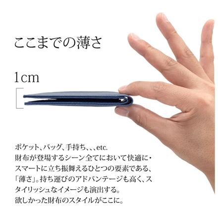 DomTeporna 牛革 二つ折り財布 BLACK