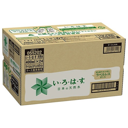 コカコーラ い・ろ・は・す天然水 ラベルレス ケース販売 400mlペットボトル×24本×1ケース入 メーカー直送|全国ミネラルウォーター コカコーラ 400ml 水 ラベルレス