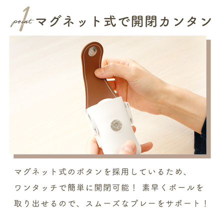 mitas ゴルフボールケース 2個入れ用 ネイビー TN-GFBC-NV