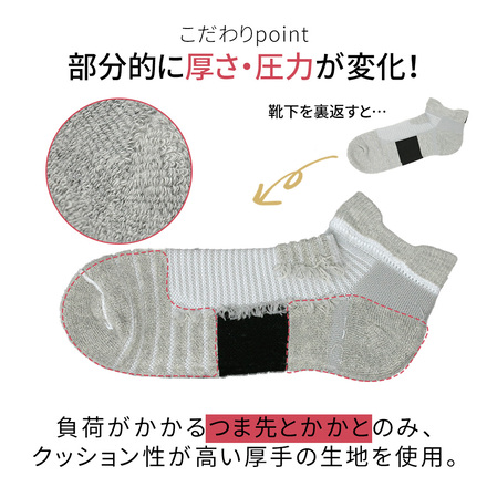 mitas メンズ スポーツ ソックス 3足セット ブラック TN-MSPS-BK