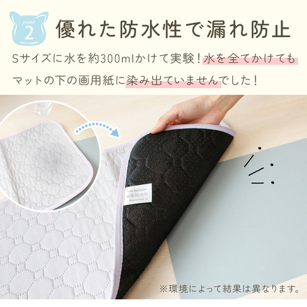 MILASIC 吸水ペットマット 同色 2枚セット グレー Sサイズ TN-WAPM-GY-S