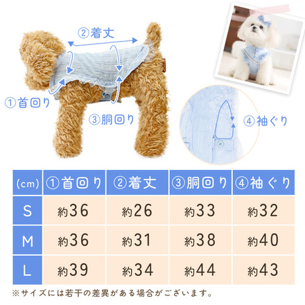 MILASIC ドッグウェア 2着セット A-スイートブルーセット Mサイズ TN-DOCL-A-M