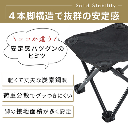 mitas アウトドア椅子 同色 2個セット ベージュ TN-PKODC-BG