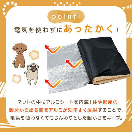 MILASIC ペット あったか マット グレー Sサイズ TN-PWMMT-GY-S