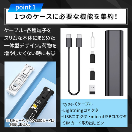 mitas マルチケーブルセット 同色2個入り ホワイト TN-MTCBS-WH