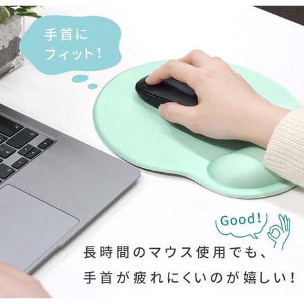 mitas マウスパッド リストレスト 低反発 ハンドレスト 負担軽減 TN-MSPAD-PB ペールブルー