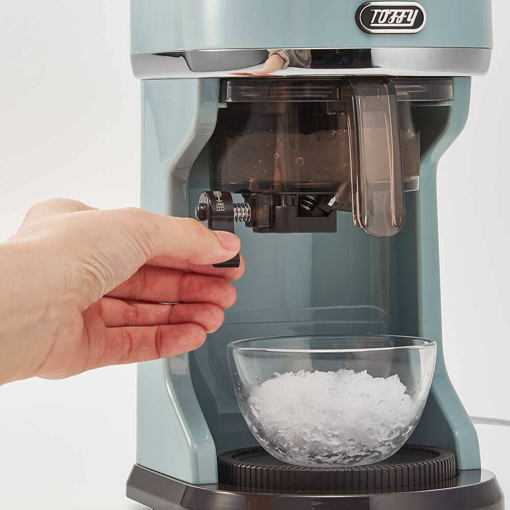 Toffy コンパクト電動ふわふわかき氷器 K-IS16-PA ペールアクア