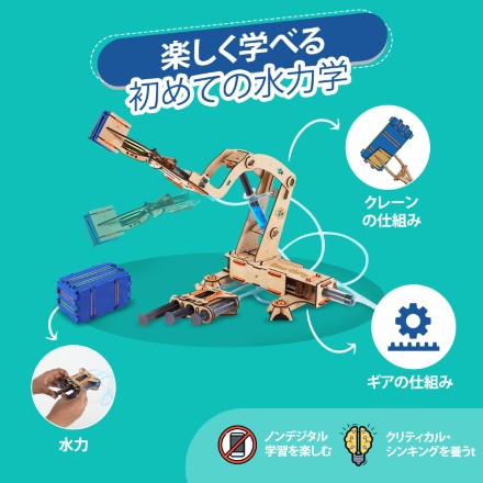 HYDRAULIC CRANE 水の力で動かすクレーン