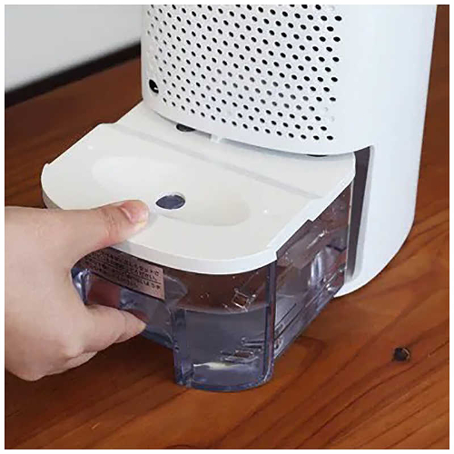 コンパクト除湿機「ロワン」 ペルチェ方式 タンク満水容量800ml ホワイト ドリテック JY-102WT