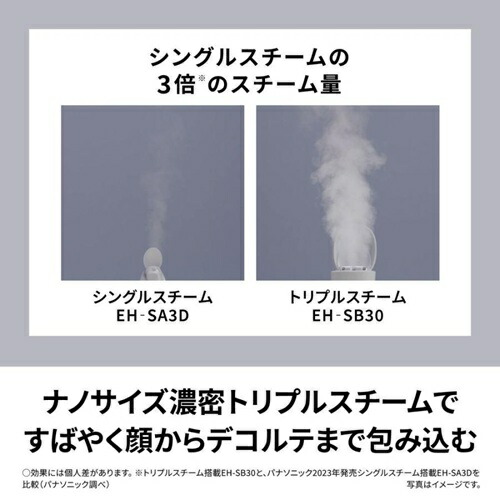 【購入特典付き】 フェイススチーマー スキンアクト スチーマー トリプル ホワイト パナソニック EH-SB30-W