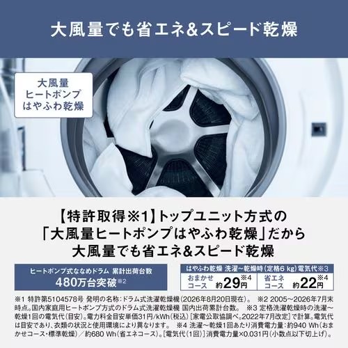 パナソニック Panasonic ななめドラム洗濯乾燥機 洗濯12kg 乾燥6kg 左開き マットホワイト NA-LX123FL-W