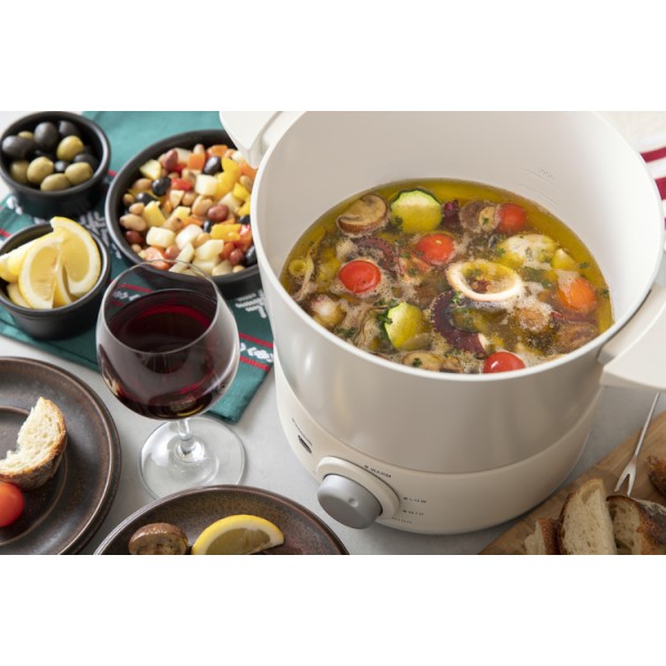 電気フライヤー ホワイト テーブルフライヤー ピーコック WCT-90-W