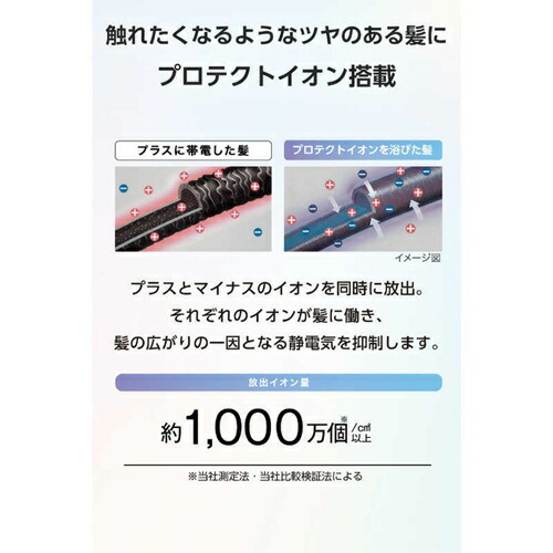 テスコム プロテクトイオン ヘアドライヤー TD561A-H 大風量 速乾 低温ケア ツヤ髪 マイナスイオン ブルーグレー