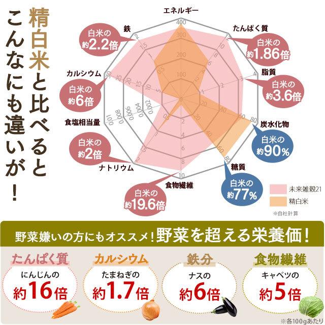 【400g】 雑穀 未来雑穀21+マンナン 国産