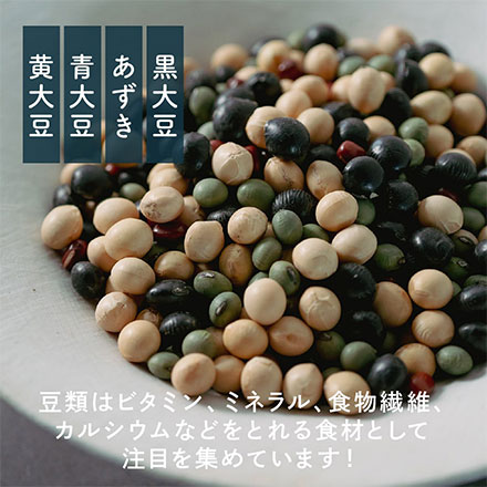 雑穀米本舗 国産 ホール豆 4種ブレンド ( 大豆 / 黒大豆 / 青大豆 / 小豆 ) 900g ( 450g×2袋 )