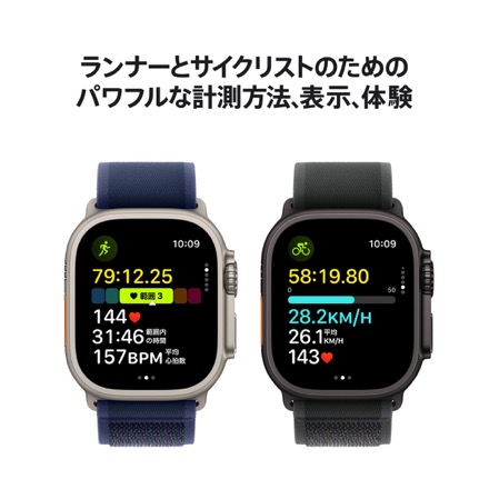 Apple Watch Ultra 2（GPS + Cellularモデル）- 49mmナチュラルチタニウムケースとネイビーオーシャンバンド with AppleCare+