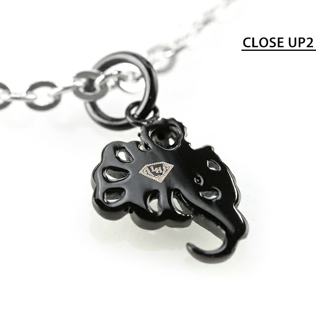 ライオンハート ネックレス メンズ ブランド LION HEART 動物 04N134SM ブラック シルバー アクセサリー