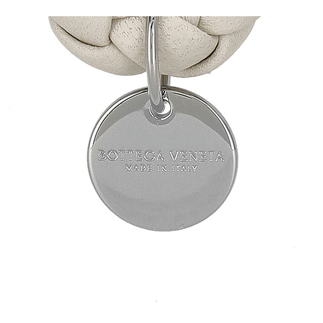 ボッテガ・ヴェネタ キーリング メンズ レディース ブランド BOTTEGA VENETA イントレチャート レザー 113539-V3UN1 ホワイト 高級 おしゃれ プレゼント 実用的