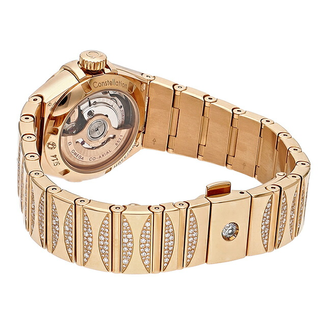 オメガ コンステレーション 27mm 自動巻き 腕時計 レディース ダイヤモンド OMEGA 123.55.27.20.55.003 アナログ ホワイト レッドゴールド 白 スイス製 高級 ブランド おしゃれ 防水 プレゼント 女性 実用的